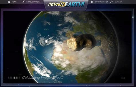 The resulting impact would nudge the asteroid onto a different path that would take it safely away from our planet. . Google earth asteroid impact simulator